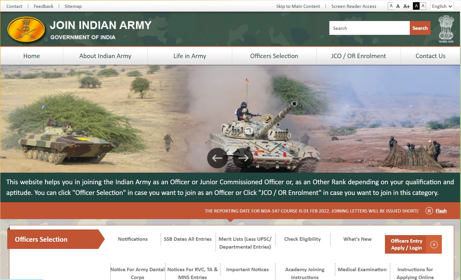 Join indian army
