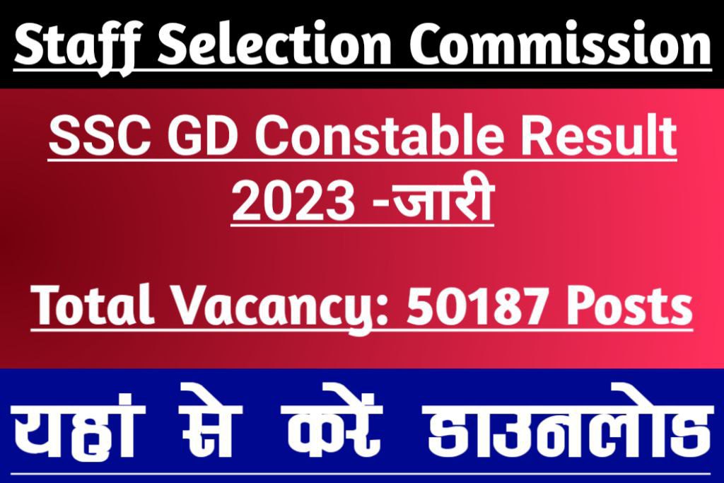 Ssc gd constable result 2023, declared now, direct link available on @https://ssc. Nic. In