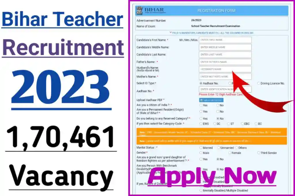 Bpsc bihar teacher recruitment 2023 start now