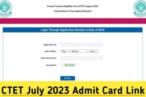 Ctet july 2023 admit card declared