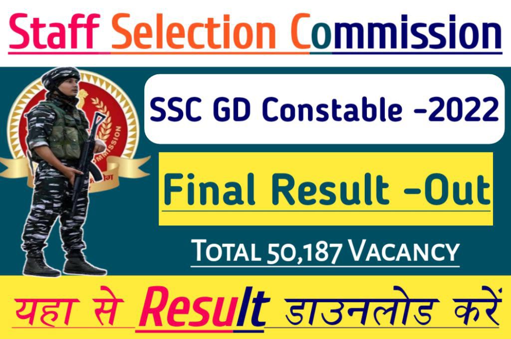 Ssc gd constable 2022 final result 2023