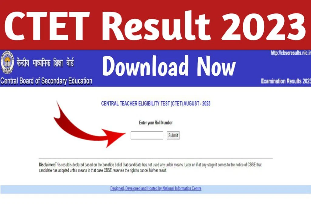 Ctet august exam result 2023 link activated