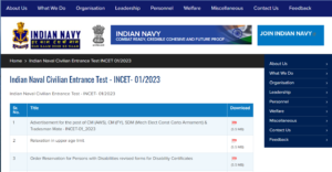 Indian navy cet recruitment 2023 online form