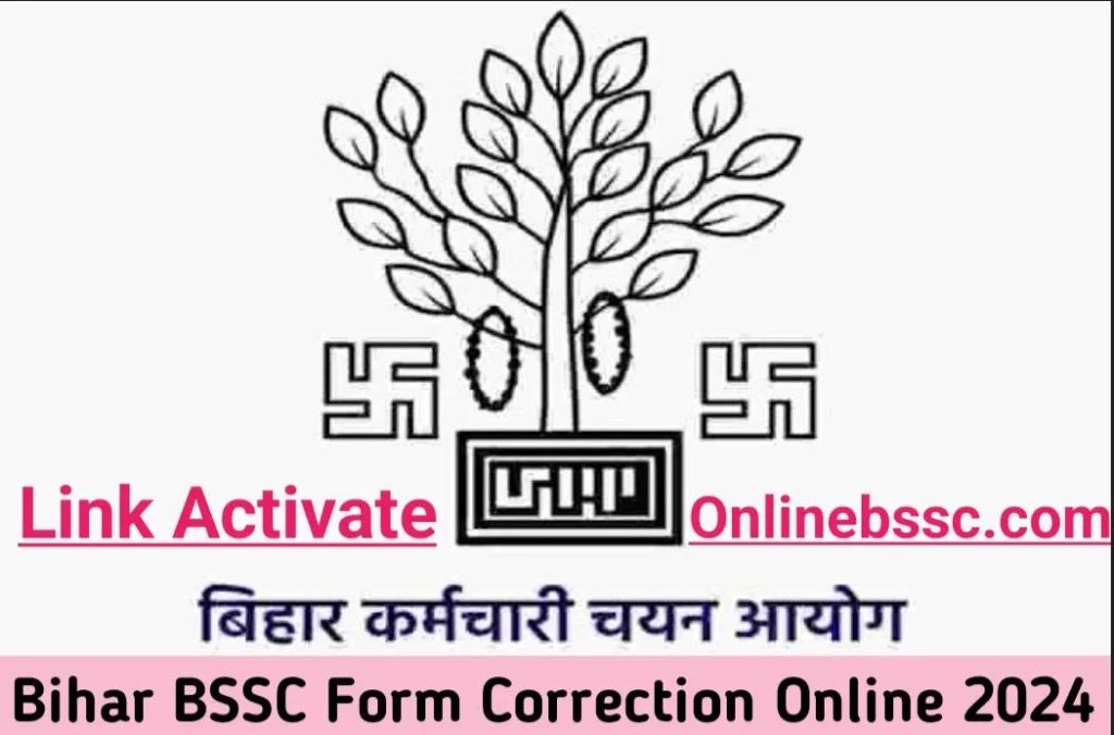 Bihar bssc 2nd level recruitment form correction online 2024