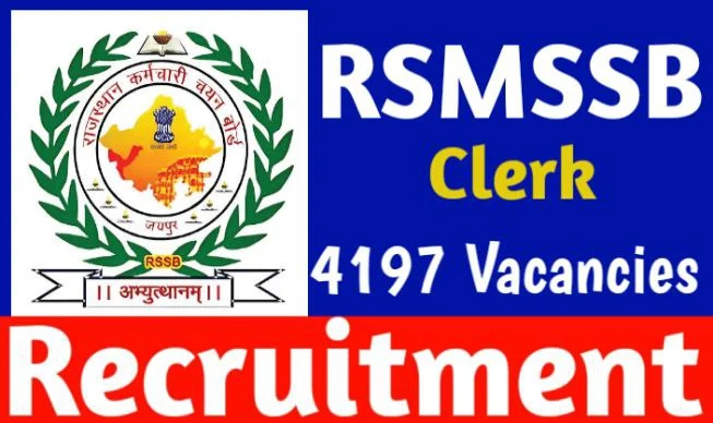 Rsmssb clerk recruitment 2024 online form