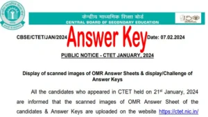 Ctet january 2024 exam answer key out, download answer key through direct link