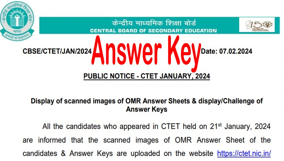 Ctet january 2024 exam answer key out, download answer key through direct link