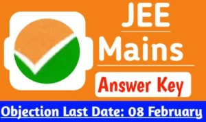 Nta jee main session 1 answer key 2024 the objection of answer key last date: 08 february 2024