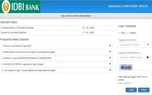 Idbi bank recruitment admit card 2024 for 500 posts