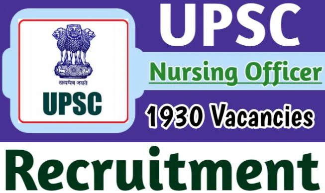 Upsc esic nursing officer recruitment 2024