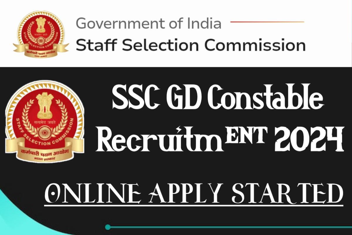 SSC GD Constable Recruitment Online Form 2024, How To Apply