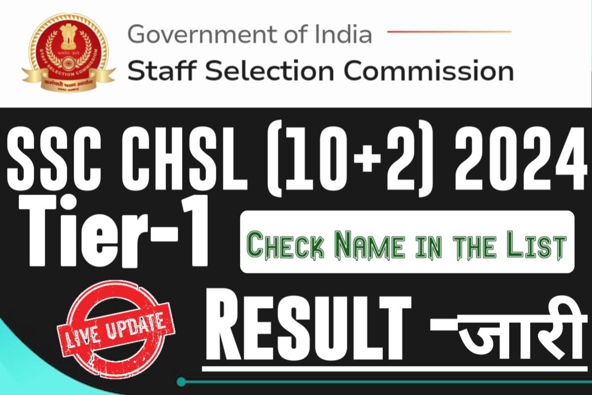 SSC CHSL 10+2 2024 TierI Result Declared Now