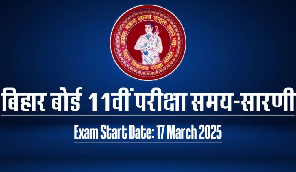 Bihar Board 11th Annual Exam 2025, Time Table Chart, Exam Date Notice, Exam Start Date is 17 March 2025