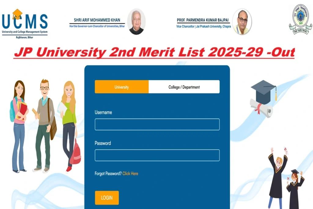 JP University UG 2nd Round 2nd Merit List 2025-29 Out