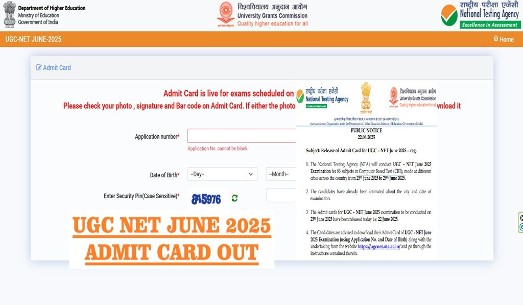 UGC Net June 2025 Admit Card Out - How to Download Hall Ticket for Exam @ugcnet.nta.ac.in