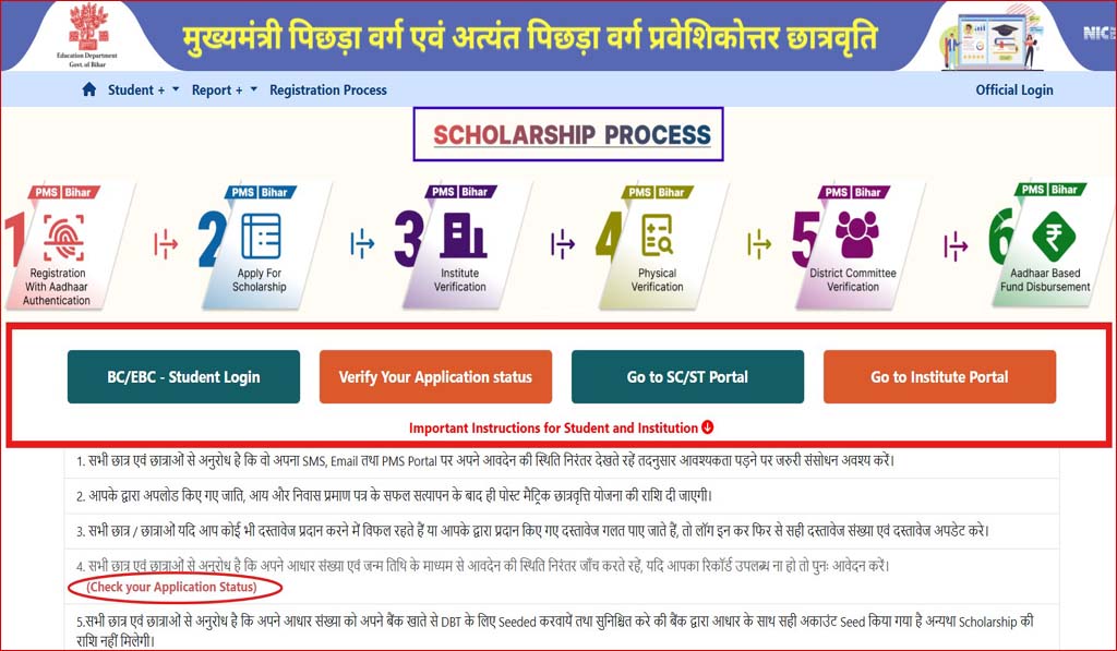 Bihar BC-EBC Scholarship Online Form 2025, Check Apply Link, How to Login, Direct Link for Registration