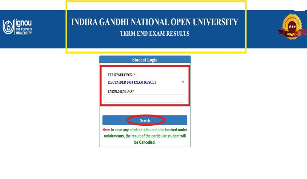 IGNOU December 2024 Result Declared Now, How to Download, Check Result through this Link