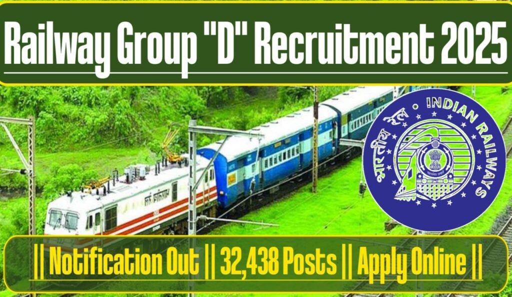 RRB Railway Group D Recruitment Online Form 2025, Recruitment for Various Posts in Level 1 of 7th CPC Pay Matrix, CEN No 08/2024