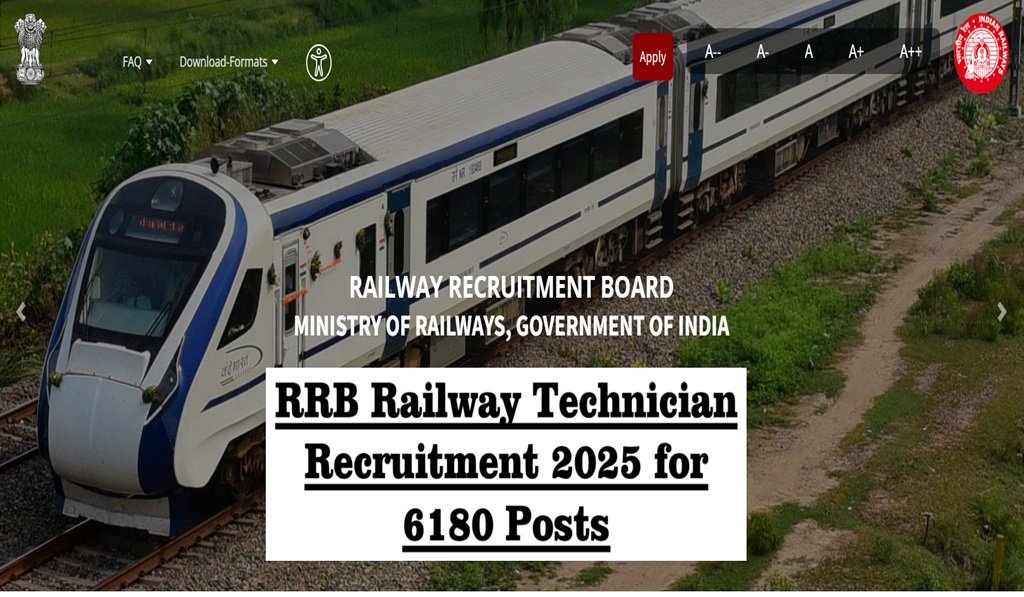RRB Technician Recruitment 2025 - Notification Out Apply Online for 6180 Technician Posts, Check Eligibility, Age Limit, and Dates